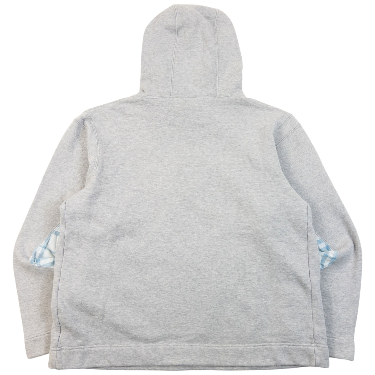 Vintage 2000s Burberry Nova Check Elbow Patch Hoodie in grey (cotton), photo 2