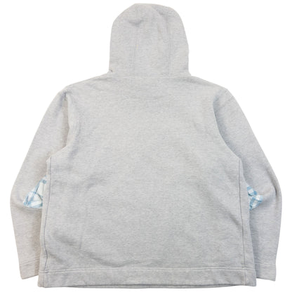 Vintage 2000s Burberry Nova Check Elbow Patch Hoodie in grey (cotton), photo 2