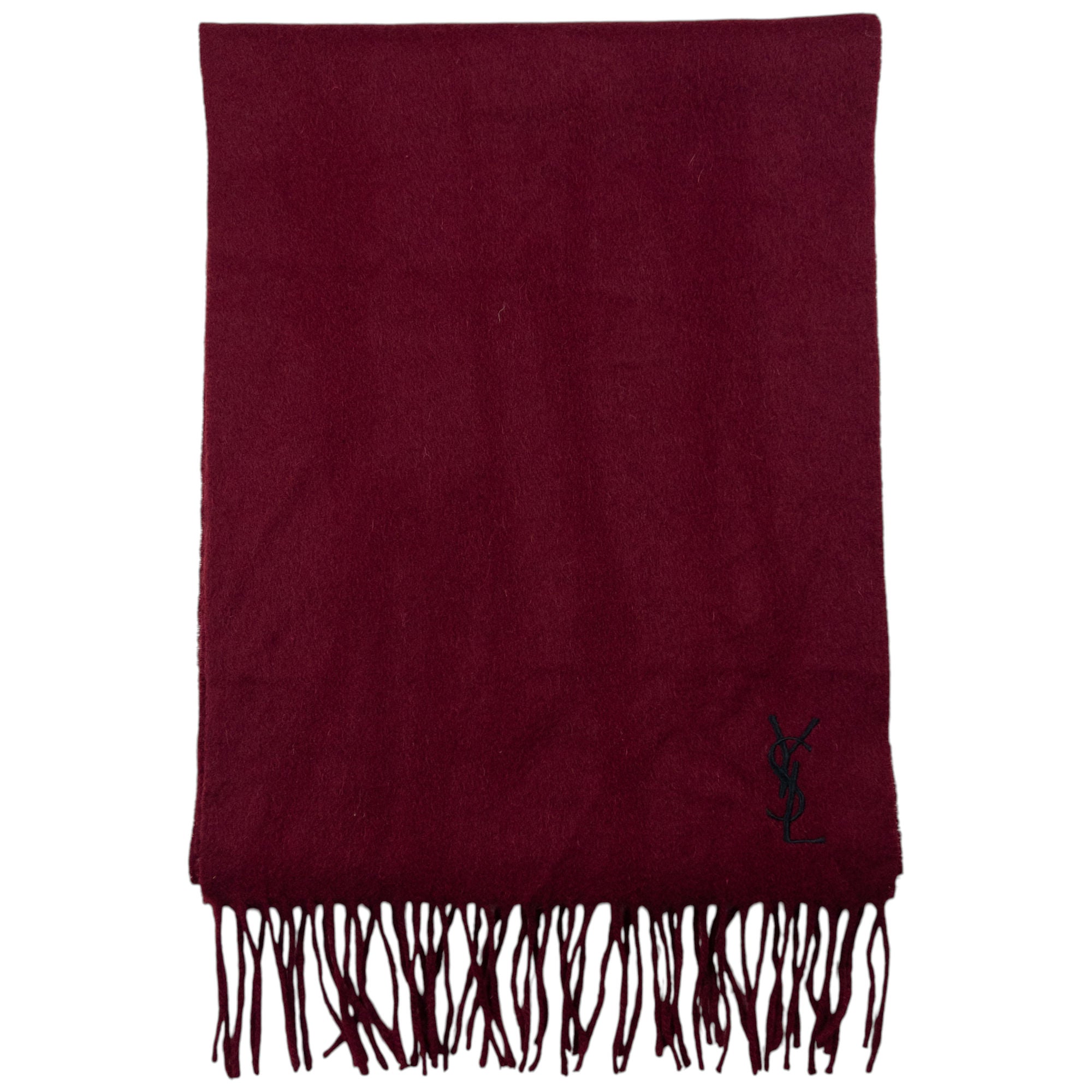 Vintage YSL Yves Saint Laurent Wool Tassel Scarf