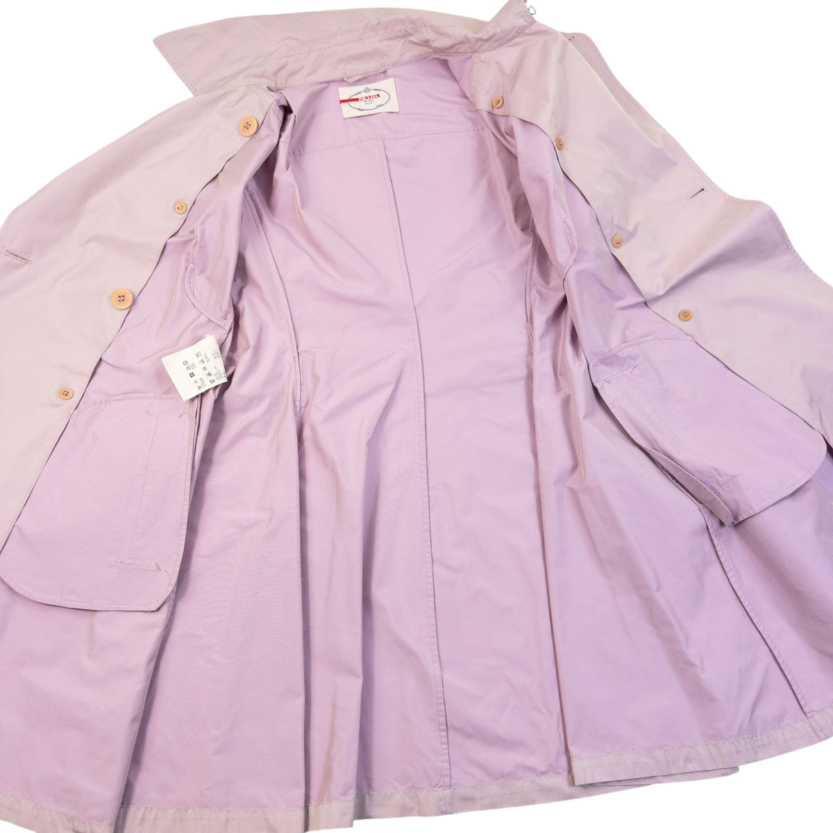 Vintage 2010 Prada Belt Waist Trench Jacket Womens Size M