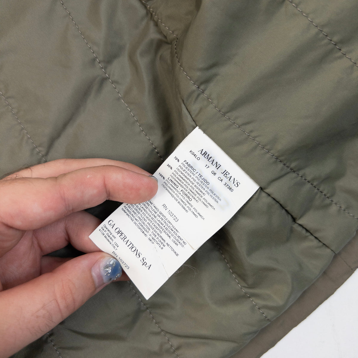 Vintage Armani Jeans Zip Up Jacket Size XL