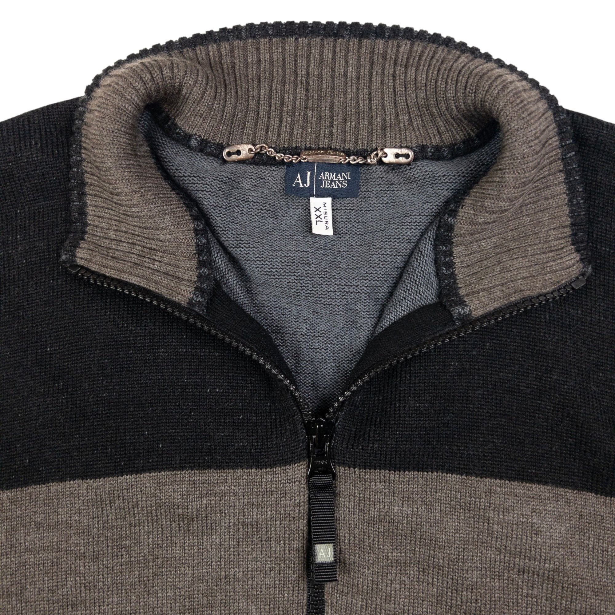 Vintage Armani Jeans Zip Up Jumper Size M