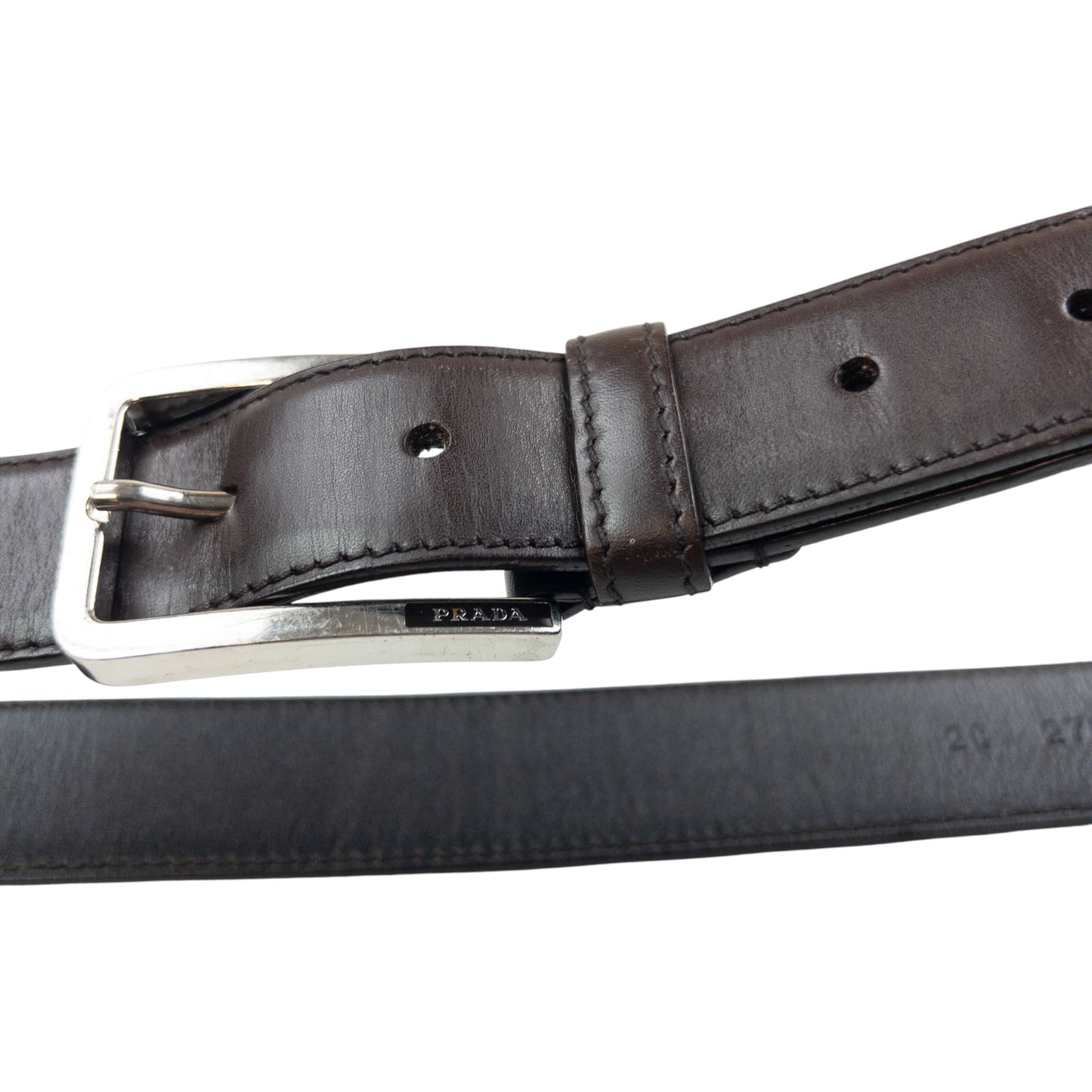 Vintage 2000s Prada Leather Belt Size XL