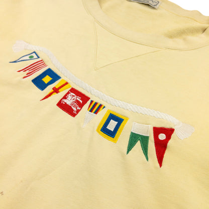 Vintage 90s Burberry Embroidered Flag Sweatshirt Size M