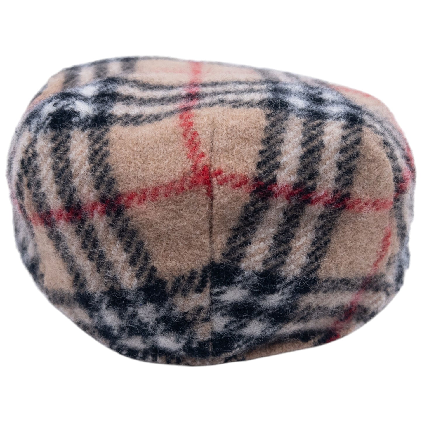 Vintage 90s Burberry Nova Check Wool Flat-Cap Hat