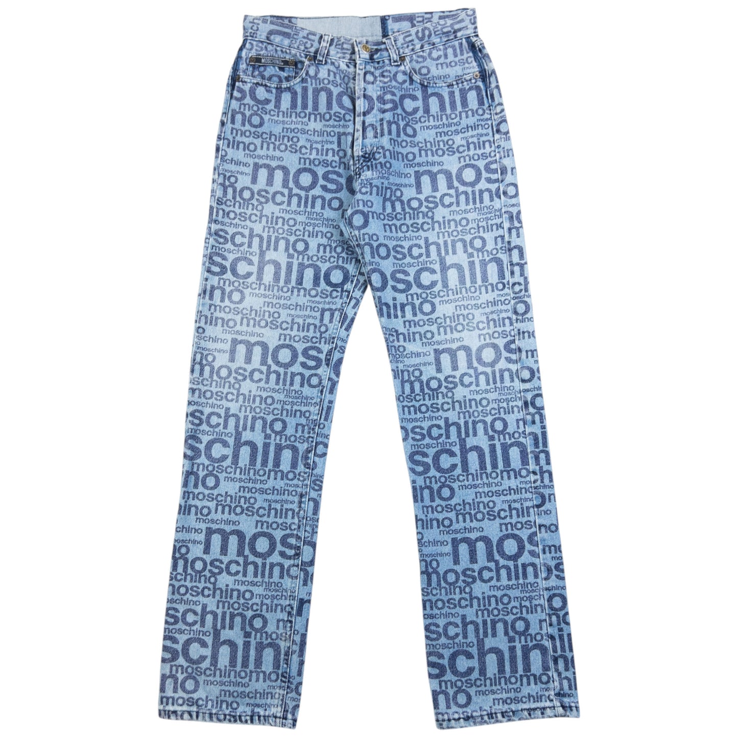 Vintage 2000s Moschino Jeans Monogram Denim Jeans Size W28