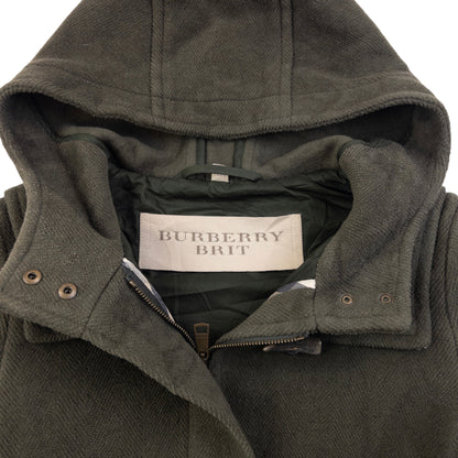Vintage Burberry Brit Wool Duffle Jacket Womens Size S