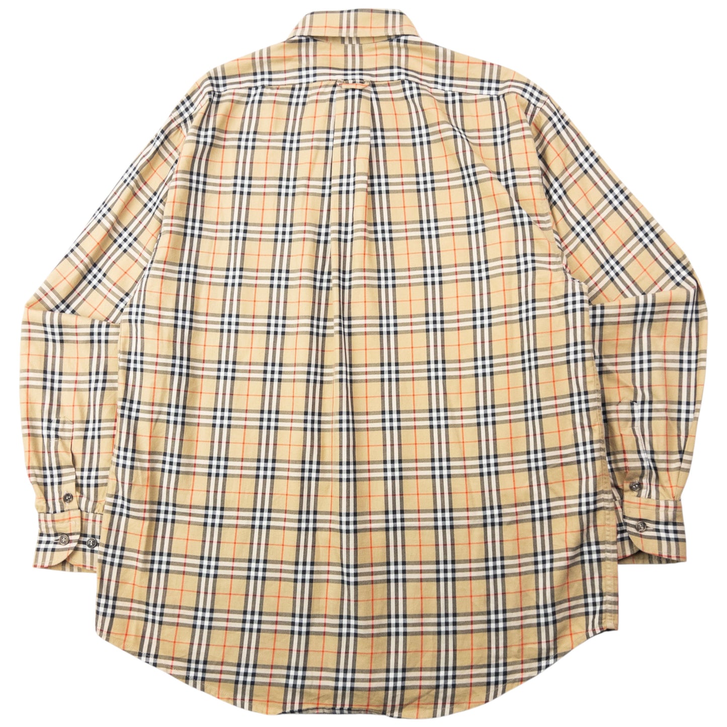 Vintage 90s Burberry Nova Check Long Sleeve Button Up Shirt Size S