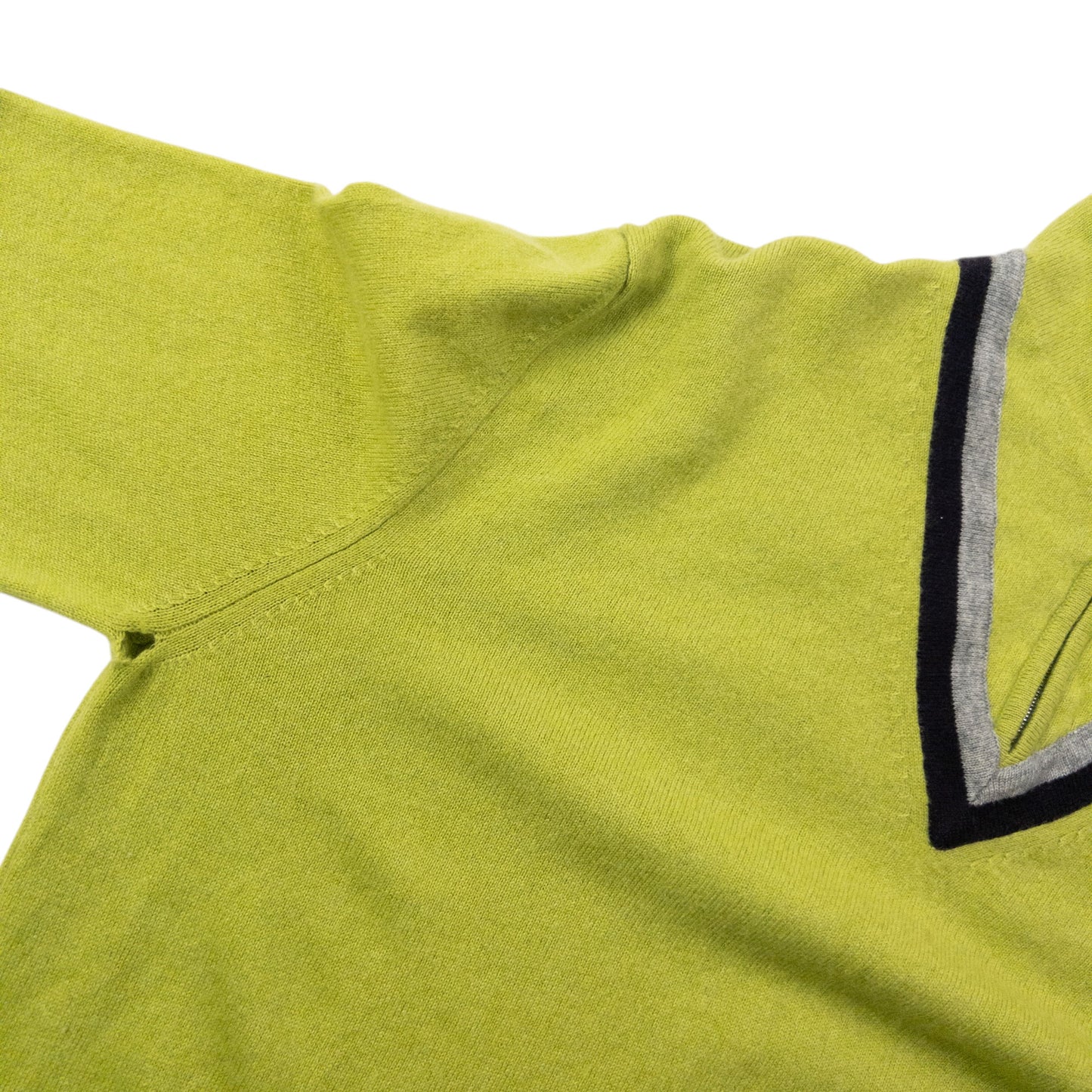 Vintage 90s Hermès Q Zip Cashmere Jumper Size XL