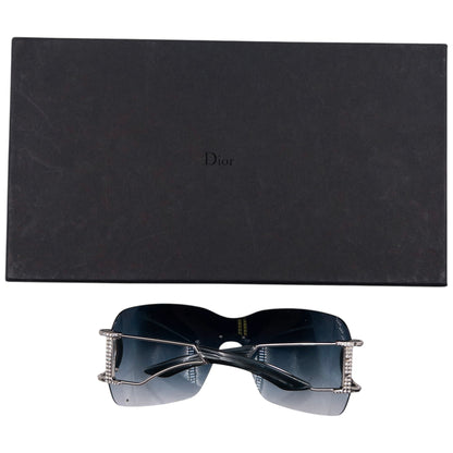 Vintage 2000s Dior Swarovski DIORLY 1 randloze zonnebril