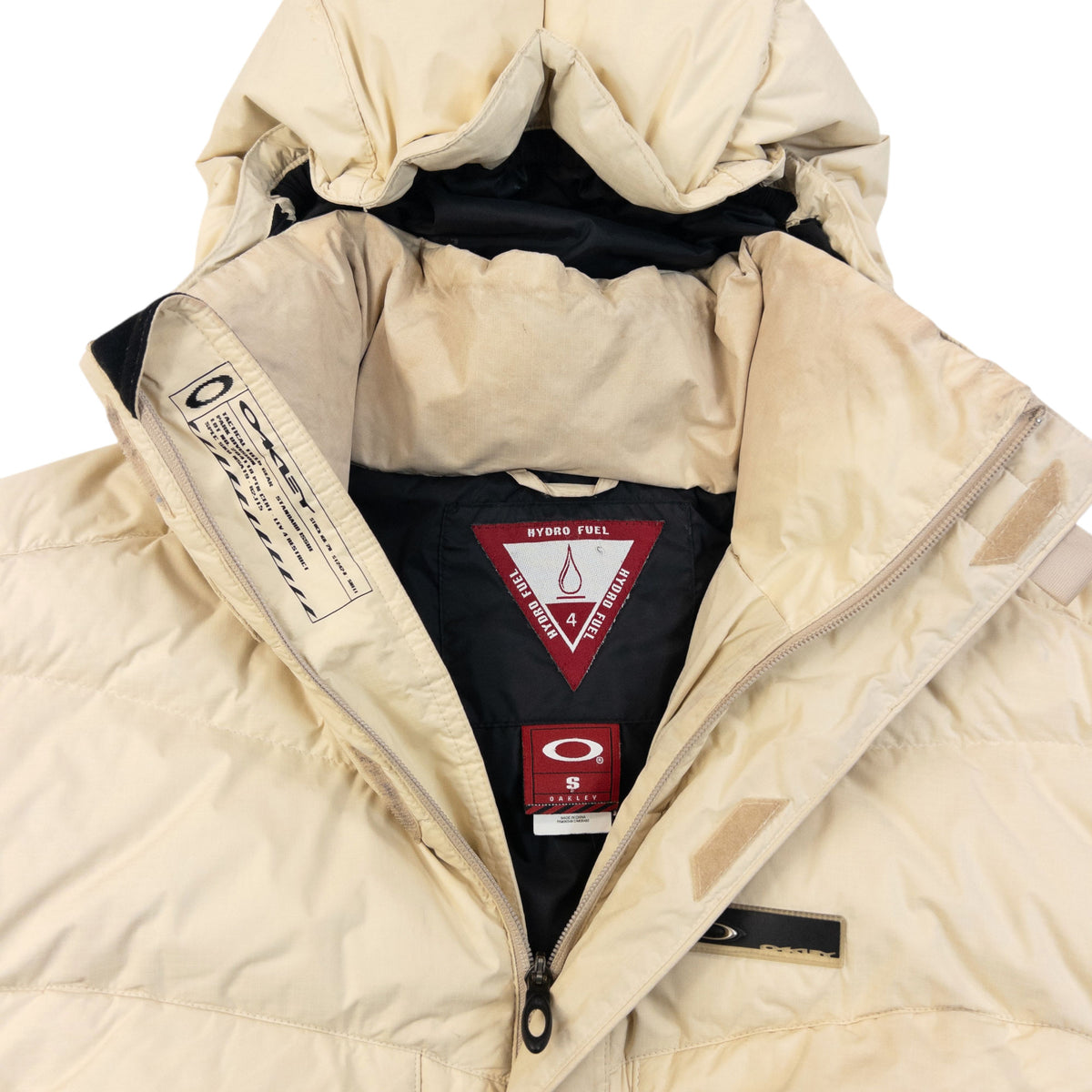 Vintage 90s Oakley Zip Up Puffer Snowboarding Jacket Size S
