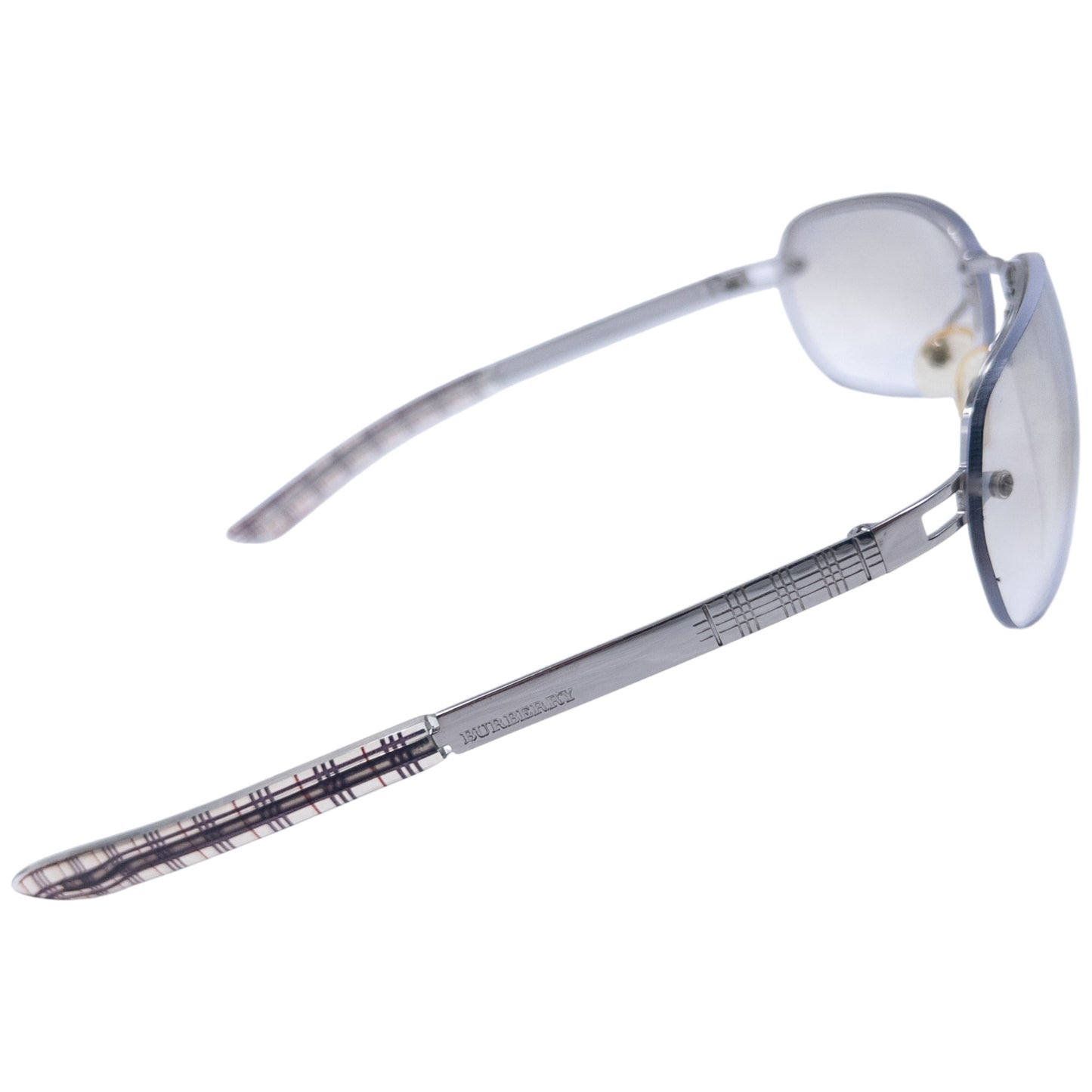 Vintage 2000s Burberry Nova Check Rimless Sunglasses
