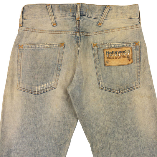 Vintage 2000s Dolce & Gabbana Hollywood Cowboy Denim Jeans Size W30