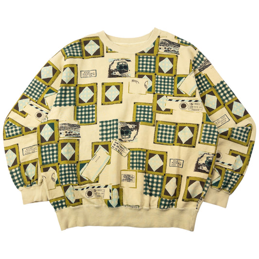 Vintage 90s Hai Sporting Gear By Issey Miyake Pattern Sweatshirt Size S