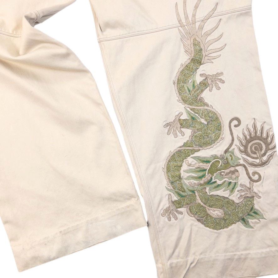 Vintage 2000s Maharishi Embroidered Dragon Trousers Size W36