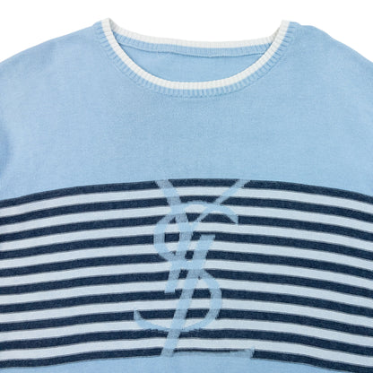 Vintage 2000s YSL Yves Saint Laurent Striped Jumper Size M