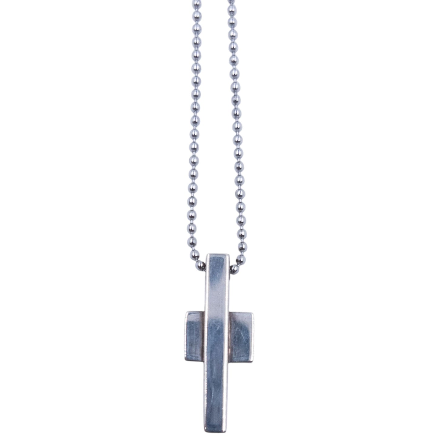 Vintage 2000s Gucci Silver Cross Pendant Necklace