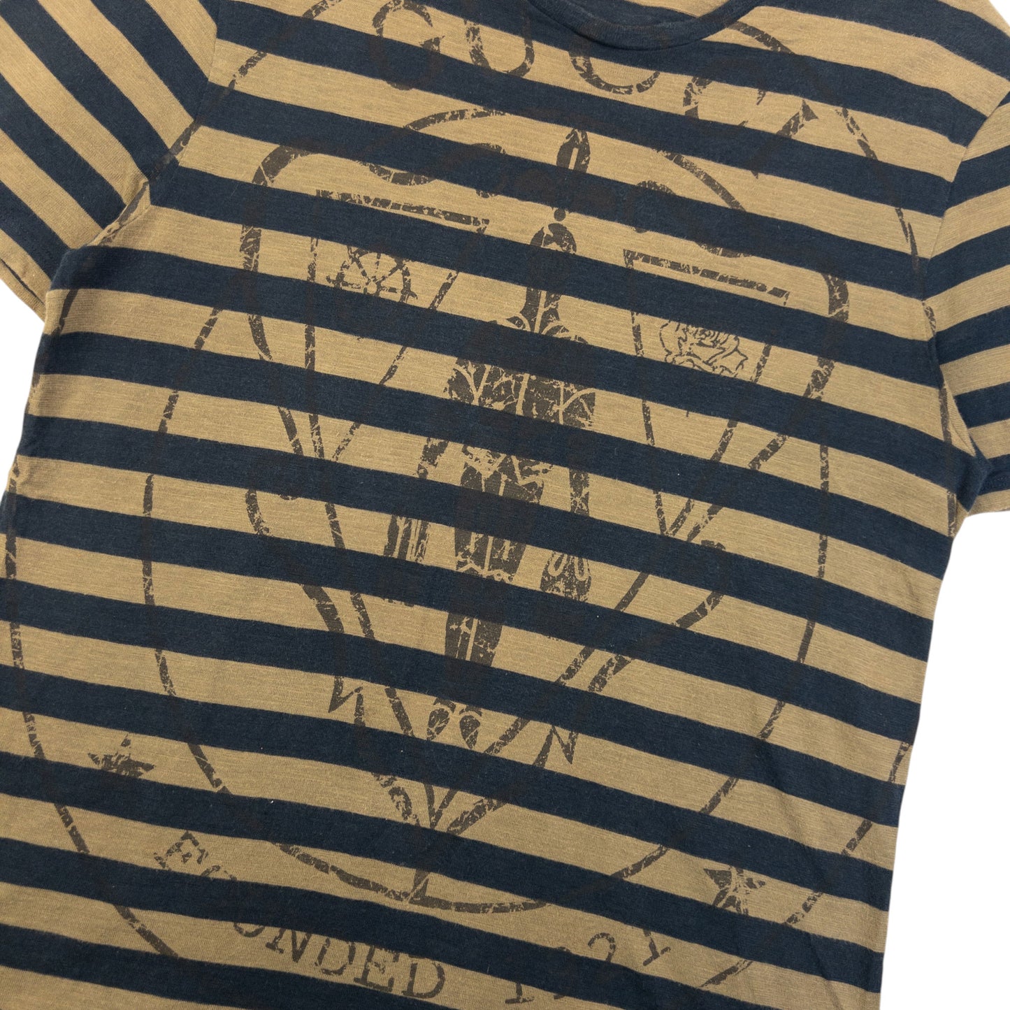 Vintage 2000s Gucci Striped Graphic T Shirt Womens Size L