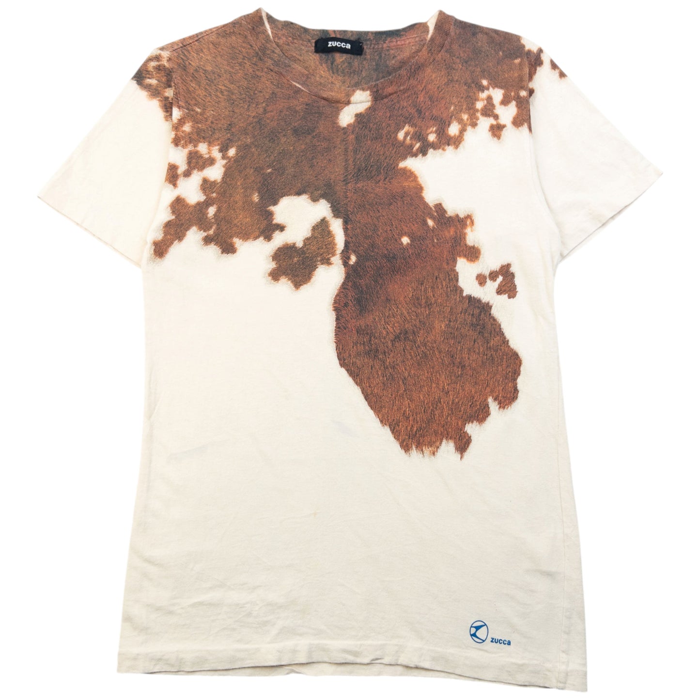 Vintage 2000s Cabane De Zucca By Issey Miyake Cow Print T Shirt Womens Size M
