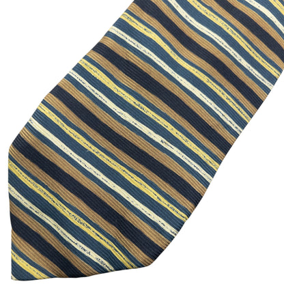 Vintage 90s Issey Miyake Striped Silk Tie