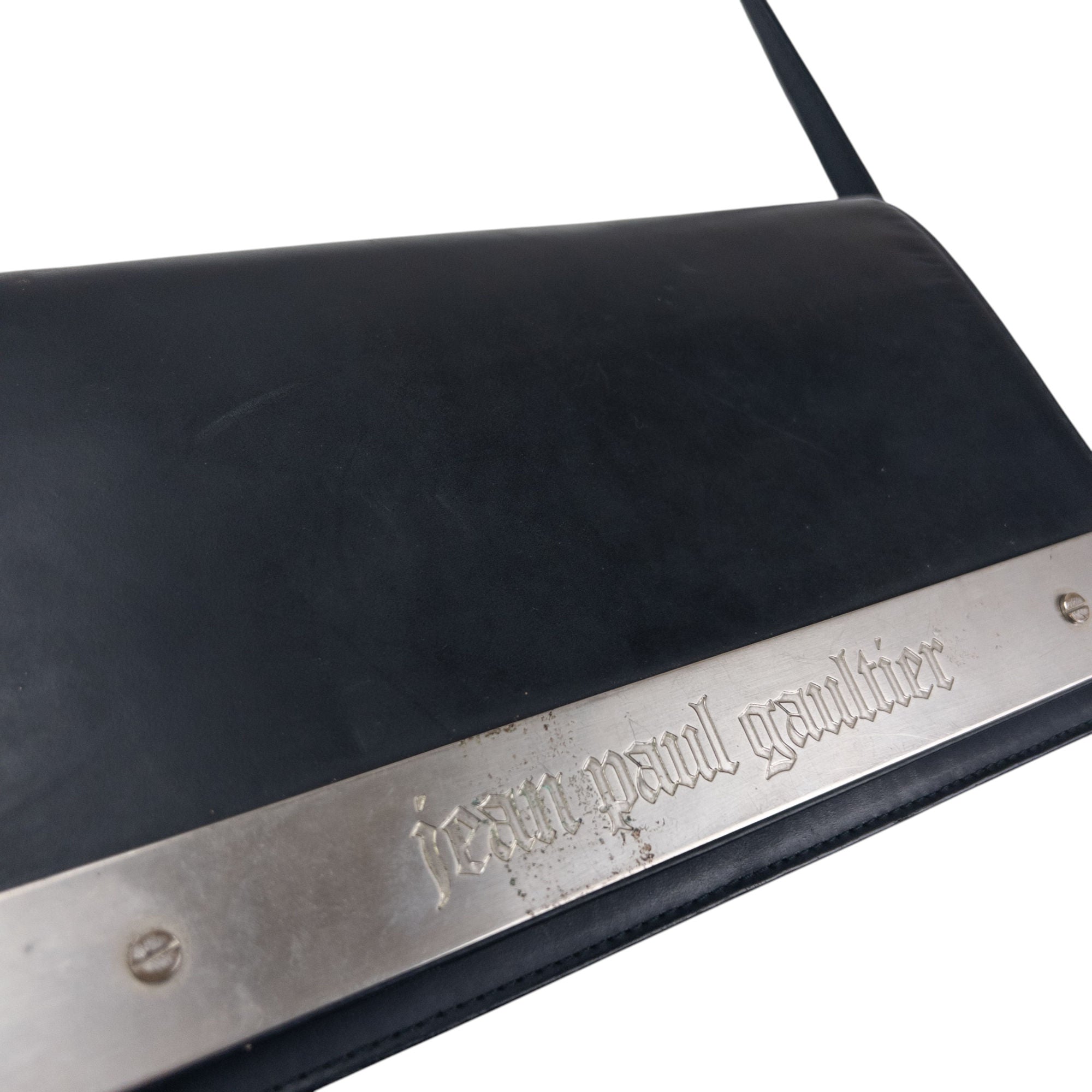 Vintage Jean Paul Gaultier Embossed Leather Crossbody Bag