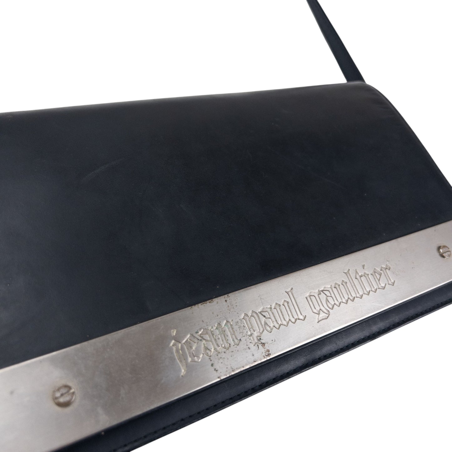 Vintage Jean Paul Gaultier Embossed Leather Crossbody Bag