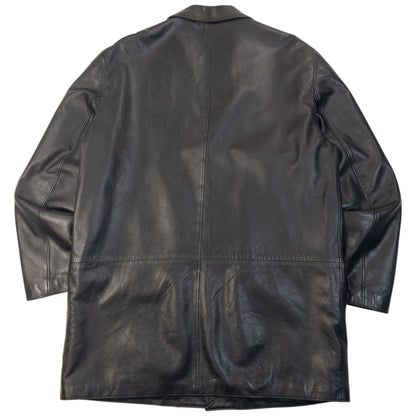 Vintage 90s Gianni Versace Button Up Leather Jacket Size XL