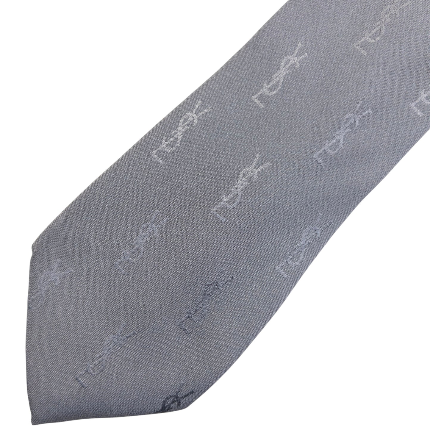 Vintage 90s YSL Yves Saint Laurent Monogram Silk Tie