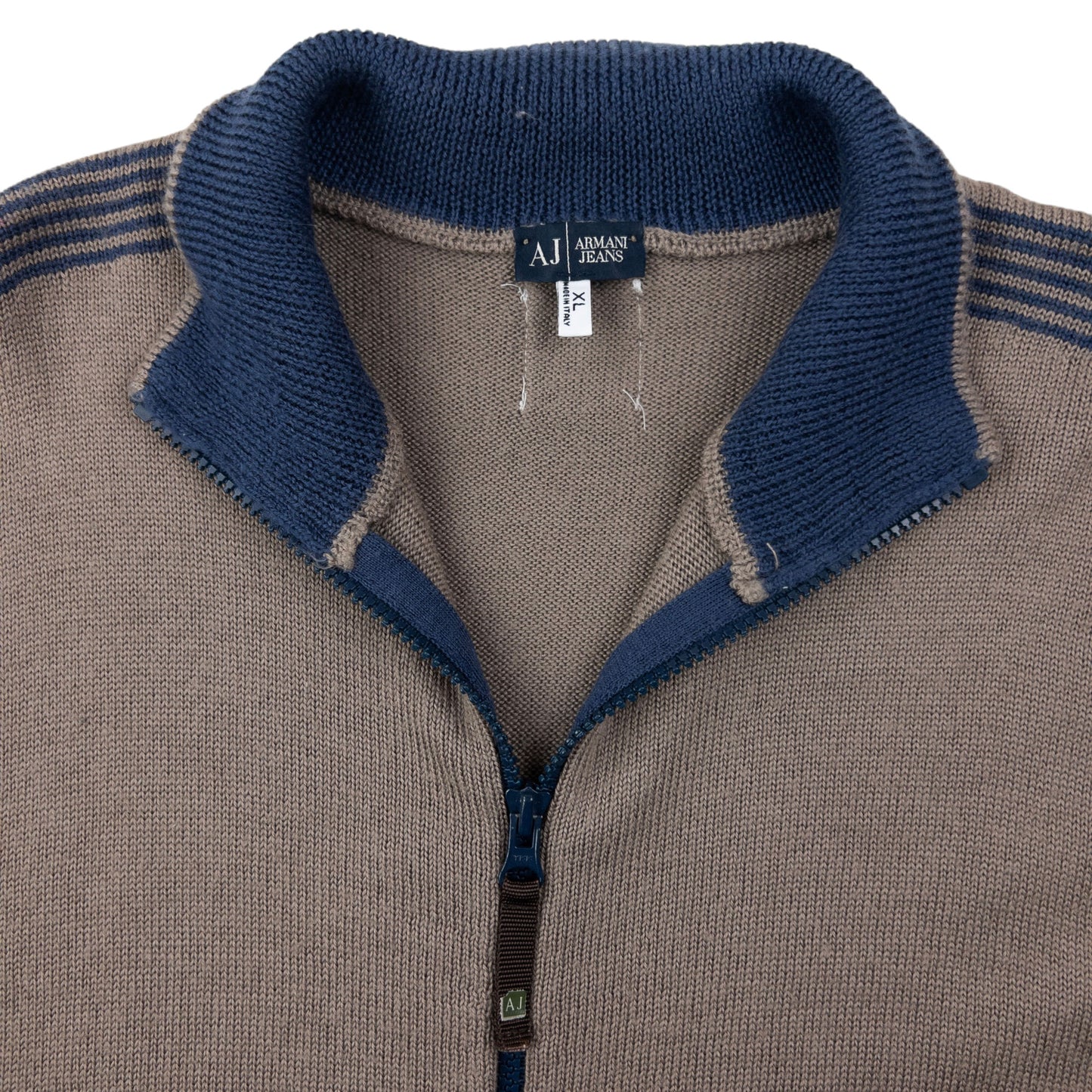 Vintage 2000s Armani Jeans Zip Up Jumper Size L