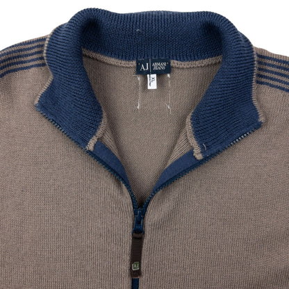 Vintage 2000s Armani Jeans Zip Up Jumper Size L