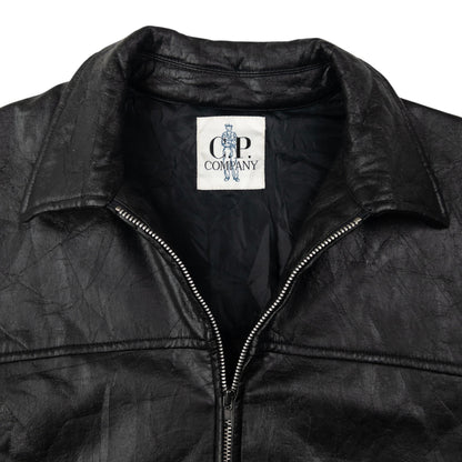 Vintage CP Company Zip Up Leather Jacket Size L
