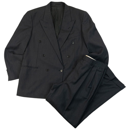 Vintage 90s YSL Yves Saint Laurent Jacket & Trousers Wool Suit Set Size M