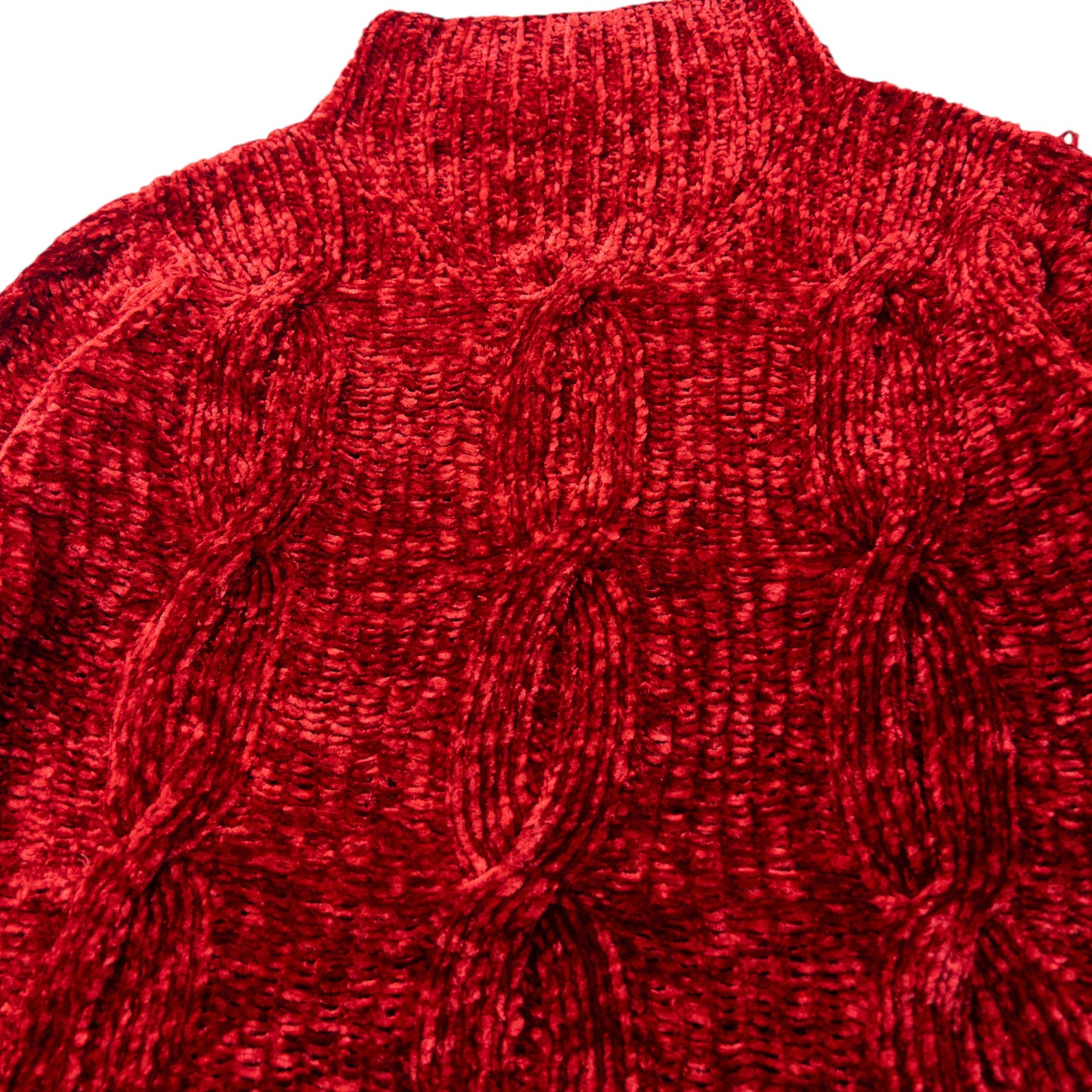 Vintage 2000s Issey Miyake Chenille Knit Turtleneck Jumper Size S