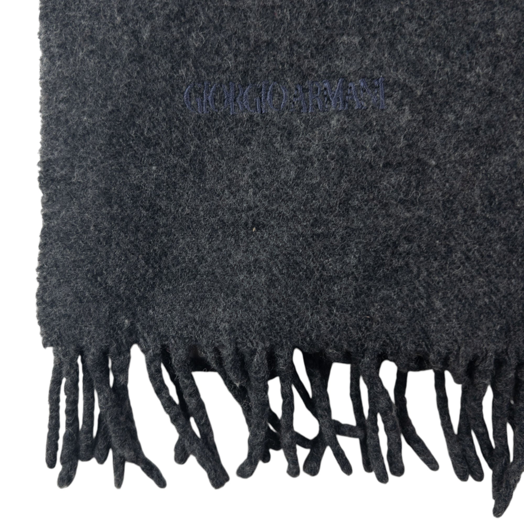 Vintage 80s Giorgio Armani Wool Tassel Scarf