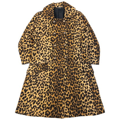 Vintage 2000s Hysteric Glamour Leopard Print Wool Jacket in brown (wool 100%), brown leopard spot pattern