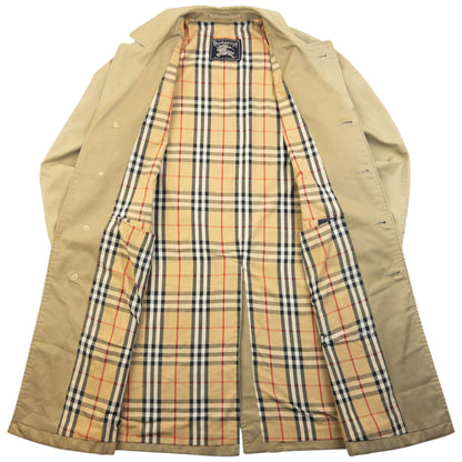 Vintage 90s Burberry Nova Check Lined Trench Jacket Size M