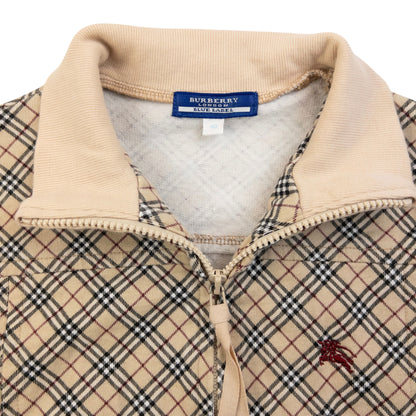 Vintage 2000s Burberry Blue Label Nova Check Zip Up Sweatshirt Womens Size S