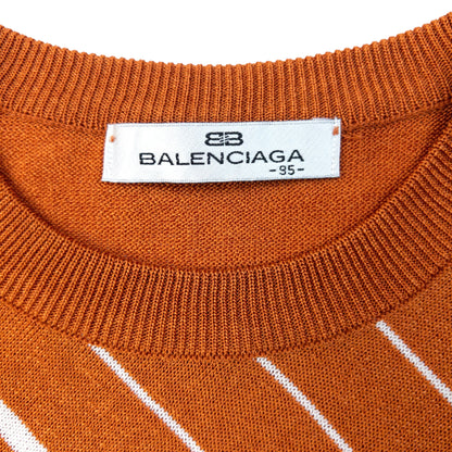 Vintage 90s Balenciaga Striped Sweater Vest Womens Size M