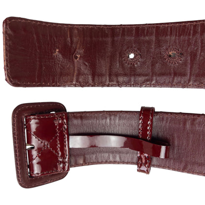 Vintage 2000s Burberry Quilted Patent Leather Belt Size L