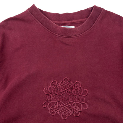 Vintage 90s Burberry Embroidered Sweatshirt Size S