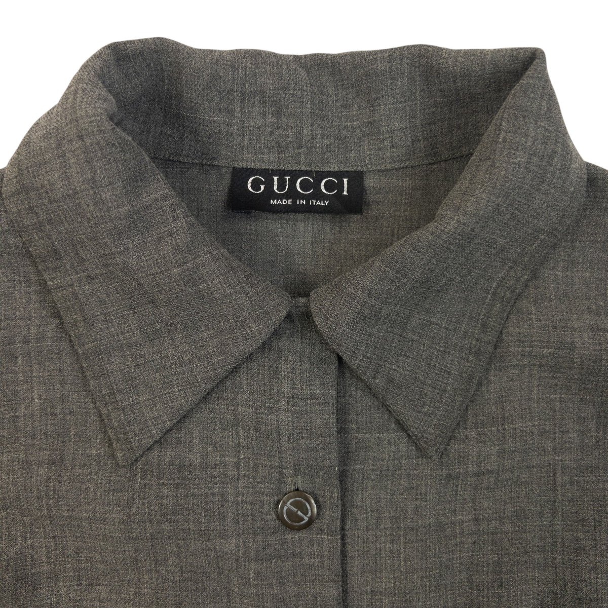 Vintage 90s Gucci By Tom Ford Button Up Wool Blouse Womens Size M