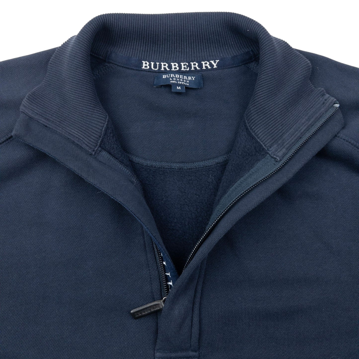 Vintage 2000s Burberry Q Zip Sweatshirt Size M