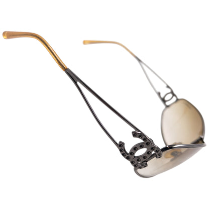Vintage 2000s Chanel Wire Logo Sunglasses