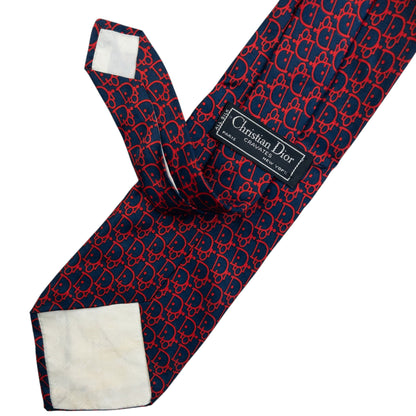 Vintage 90s Dior Monogram Silk Tie