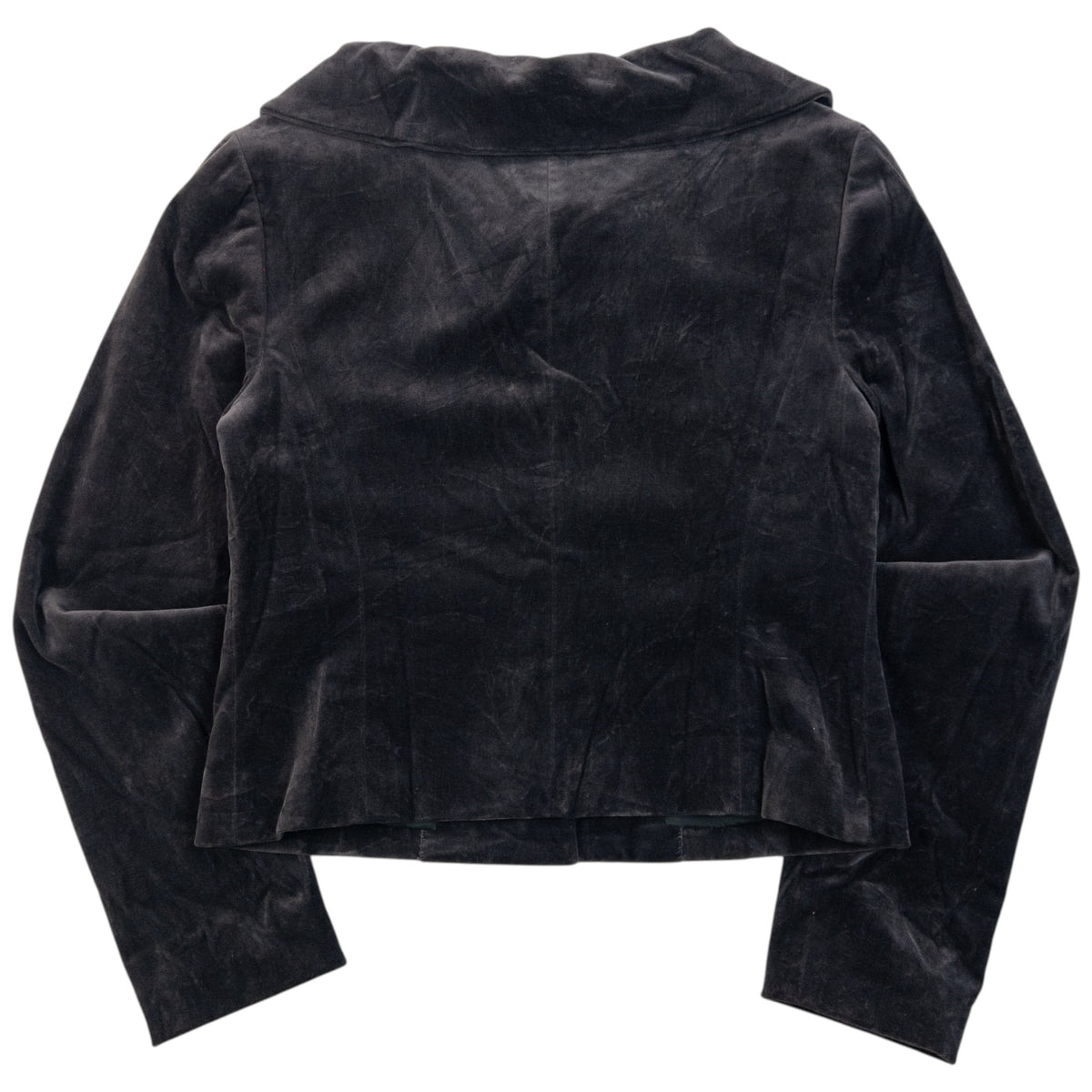 Vintage 90s Balenciaga La Mode Velvet Jacket in grey, photo 2