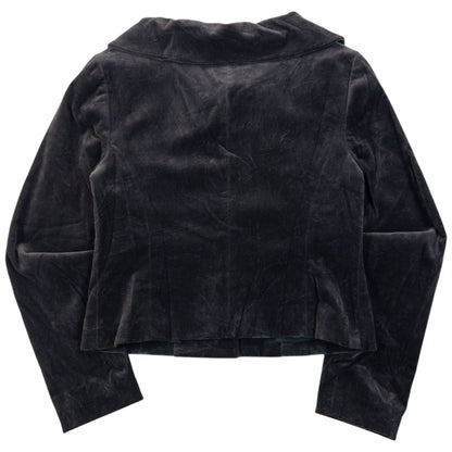 Vintage 90s Balenciaga La Mode Velvet Jacket in grey, photo 2
