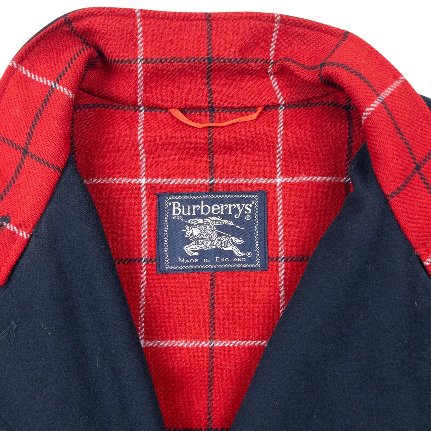 Vintage 90s Burberry Nova Check Lined Wool Jacket Size M