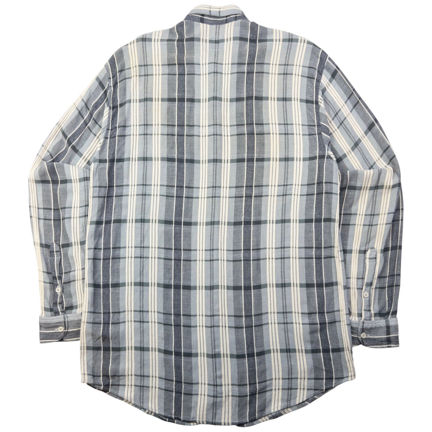 Vintage Armani Jeans Checkered Long Sleeve Button Up Shirt Size L