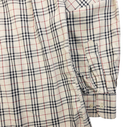 Vintage Burberry Nova Check Long Sleeve Button Up Shirt Size M