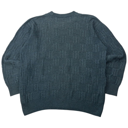 Vintage 90s Burberry Embroidered Wool Knit Jumper Size L
